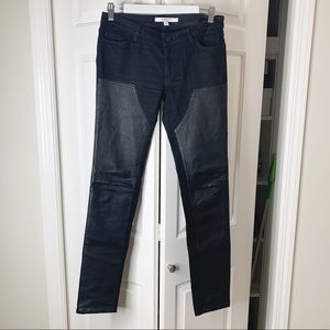 Jeans with leather GIVENCHY